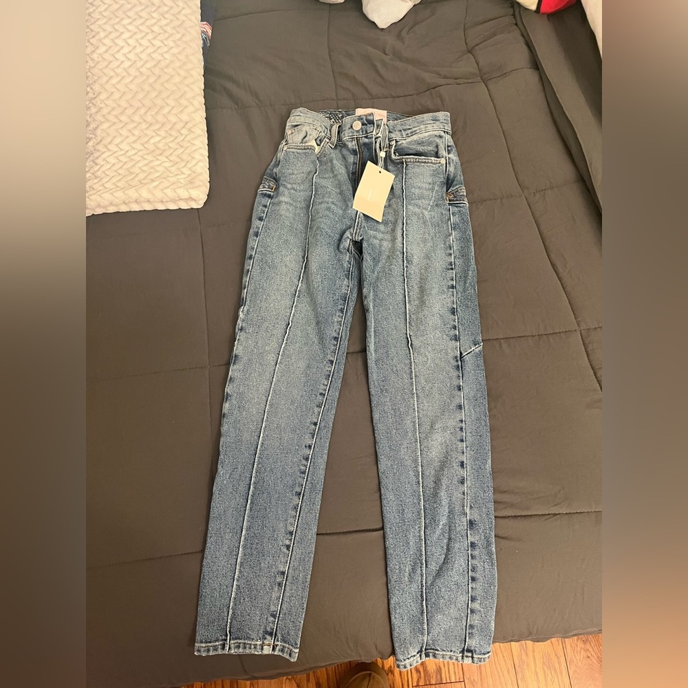Revice denim, lightwash, straight leg, size 27 runs small, tag on, never worn